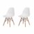 Kit 2 Cadeiras Para Mesa De Jantar Charles Eames Eiffel Branca Base Madeira Wood