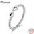 Bamoer 100 % 925 Sterling Silver Trendy Infinito Elegante SCR094 Anéis De Dedo Para As Mulheres Noivado Jóias Presente