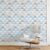 Papel De Parede 3d Triangulo Geométrico Azul, Cinza e Branco Adesivo Vinilico Autocolante