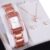 Relógio Ana Hickmann Feminino Rosê Champion Elegante Kit Colar e Brincos Moda AH28044Z