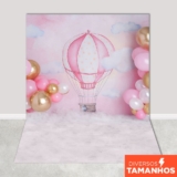 Fundo Fotográfico Balão Rosa Cenário Smash The Cake Painel Em Tecido Sublimado – FFC-784