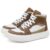 Tenis Sneaker Dubuy Feminino Plataforma Broz 030FG Capuccino