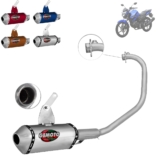 Escapamento Gemoto Racing 3 Trioval [Curva Cromada] Fazer 150 2013/22 / Factor 125/150 2018/22