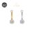 Piercing Umbigo Banana Titânio PVD girassol Zircônia Lomiss semijoias