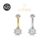 Piercing Umbigo Banana Titânio G23 com Flor de Zircônia