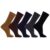 Kit 5 Pares Meias Social Algodão Masculina Original Meia Casual Grossa Cano Longo Alto Terno