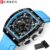 CURREN Relógio Original Cronógrafo De Alta Qualidade Retro Dial Silicone Correia Casual Moda Esportiva Quartzo À Prova D’água Com Caixa 8442
