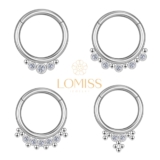 Piercing Septril Rook Conch Daith Nariz Argola Aço Cirúrgico Indiano 5 Zircônia Lomiss piercing