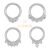 Piercing Septril Rook Conch Daith Nariz Argola Aço Cirúrgico Indiano 5 Zircônia Lomiss piercing