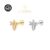 Piercing Orelha Labret Titânio Pvd Abelha Zircônia Lomiss piercing