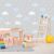 Papel de Parede Infantil Nuvens Cinza, Branco e Azul