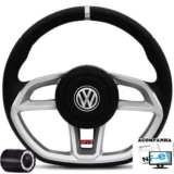 Volante De Carro Polo 95-09 Gti Gol G2 G3 G4 Parati 93-12 Saveiro 93-13 Santana 96-06 Golf 96-13 Bora 00-13 Tampa Acionador Buzina + Cubo Volkswagen Vw