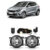 Kit Par Farol Milha Auxiliar Argo 2017 2018 2019 2020 Completo Lente Lisa Vidro