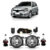 Kit Par Farol Milha Auxiliar Clio 2013 2014 2015 2016 + Par Lâmpada Halógena Completo Lente Lisa Vidro