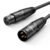 Cabo Xlr Ugreen Macho/Fêmea para Microfone 2Metros Preto