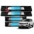 Jogo Kit Soleiras 4 Portas Jeep Compass 2017/ – Protetora Iluminada Luz Led com Aço Escovado Adesiva
