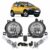 Kit Par Lâmpada H3 CrossFox 2005 2006 2007 2008 2009 2010 + Farol Milha Auxiliar Completo