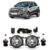 Kit Par Farol Milha Auxiliar Ka 2014 2015 A 2020 + Par Lâmpada Halógena Completo Lente Lisa Vidro
