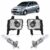 Kit Farol Milha Auxiliar + Lâmpada H3 Corsa 2003 2004 2005 2006 2007 A 2012 Lente Estriada Vidro
