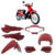 Kit Completo Carenagem Biz 100 2002 2003 Vermelho 7 Peças