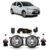 Kit Par Farol Milha Auxiliar C3 2009 2010 A 2020 + Par Lâmpada Halógena Completo Lente Lisa Vidro