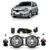 Kit Par Farol Milha Auxiliar Clio 2013 2014 A 2016 + Par Lâmpada Halógena Completo Lente Lisa Vidro