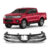 Grade Dianteira Hilux Pickup Sr Srv Srx Std 2016 2017 2018 Preta Com Friso Cromado