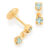 Brinco Infantil Cristais Quadrados. Rommanel 520248