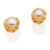 Brincos Ouro 18k Rommanel Joias Pérolas 4mm 525624
