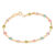 Pulseira  Com Pedras Coloridas 19 Cm Ajustá 550667