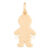 Pingente Formato Menino. Med 0,9 X 0,8 Cm 540175