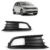 Par Moldura Grade Farol de Milha Gol Voyage G6 2012 2013 2014 2015 2016 Com Furo Preto Texturizado