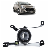 Farol Milha Auxiliar Hb20 2016 2017 2018 Carcaça Metálica Lente Projetor Vidro