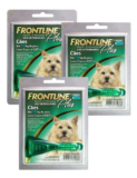 Kit 3 Antipulgas e Carrapatos Frontline Plus para Cães de 1 a 10 Kg – 1 Pipeta – 0,67 mL