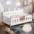 Cama De Criança Infantil Montessoriana Led Nina Com Nicho – Branco Acompanha Luminária Led
