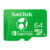 Cartão Memória Micro Sd Sandisk 64gb p/Nintendo 100Mbs