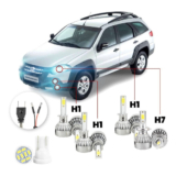 Lampadas Led Fiat Palio Adventure 2009 A 2012 H1 H7 20000lm