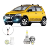 Lampada Farol Milha Led Volkswagen Crossfox 03/2007 20000lm
