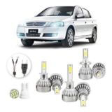 Lâmpadas Ultra Led Chevrolet Astra 20000lm Alto Baixo e Milha + Pingo Led