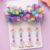 Laços Pompom Colorido Com Miçangas Unidade Ou Par Acessórios de Cabelo no Bico de Pato