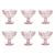 Jogo De Taças De Sobremesa Linx Rosa 270 ml com 6 Peças