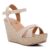 Sandália Feminina Anabela Tamanco Original Tiras Cruzadas Salto Plataforma LRS7585V
