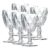 Jogo de 6 Taças de Vidro Diamond Cristal Facetada Transparente Conjunto luxo Mesa Posta Água Suco Cozinha Decoração