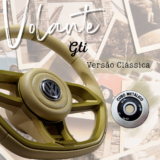 Volante Esportivo Gti Dourado Vw Gol Parati Santana Saveiro Quadrado Voyage Parati
