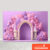 Fundo Fotográfico Castelo Princesas Cenário Smash 3D Painel Em Tecido Sublimado para Foto