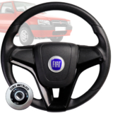 Volante Esportivo cruze preto logo fiat azul para Uno Elba Fiorino Tempra 95 96 97 98 99 2000