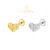 Piercing Helix Tragus Conch Aço Cirúrgico Coração Listrado