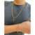 Corrente Cordão Masculina Banhado 6mm GRUMET + Pulseira e Pingente