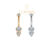 Piercing Umbigo Banana Aço Cirúrgico Pvd Indiano Zircônia 1,6×10