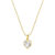 Colar ouro 18k coração cristal veneziana 45cm ouro amarelo